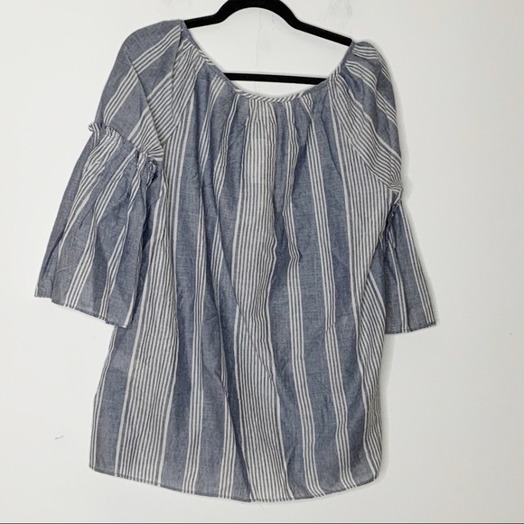 Max STUDIO grey striped blouse. Size S - Picture 4 of 5